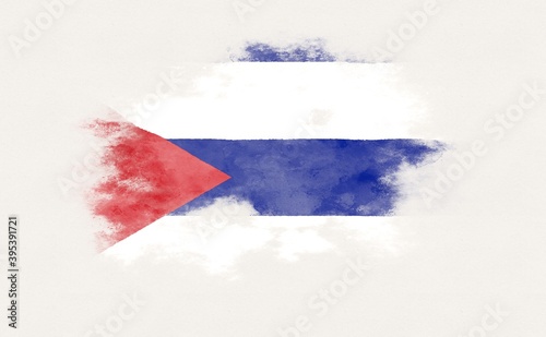 Photography Painted national flag of Cuba.