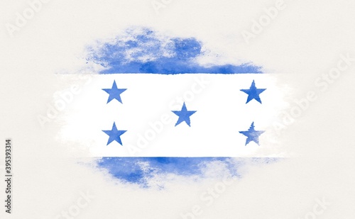 Painted national flag of Honduras.