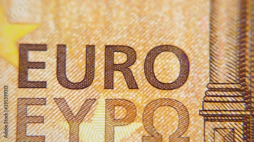 stop motion animationthe main currency. fifty  euro. closeup, top world money macro, closeup. paper money, cash currency. photo