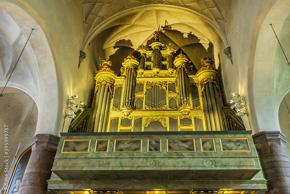 Interior of Saint Jacob's Church (Sankt Jacobs Kyrka) dedicated to
