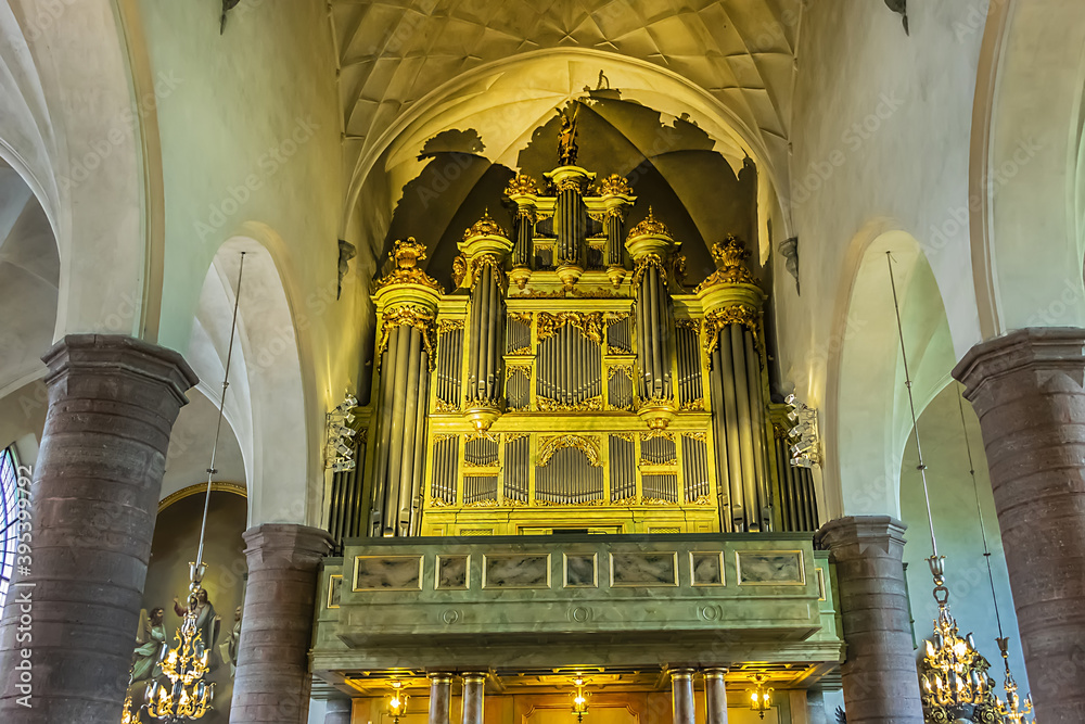 Interior of Saint Jacob's Church (Sankt Jacobs Kyrka) dedicated to