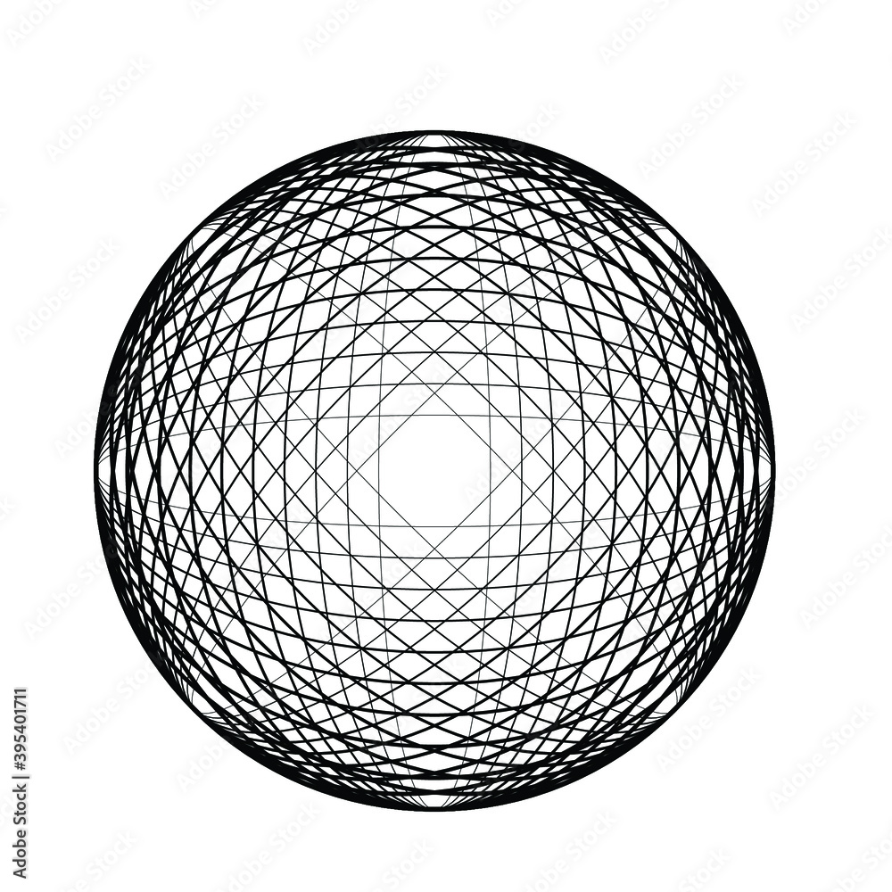 Circle lines . Vector Illustration .Technology round Logo . Design element . Abstract Geometric shape . Circle lines . Vector Illustration .Technology round Logo . Design element . Abstract Geometric shape .