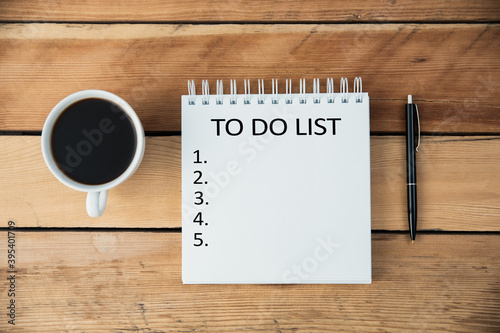 to do list text on notepad