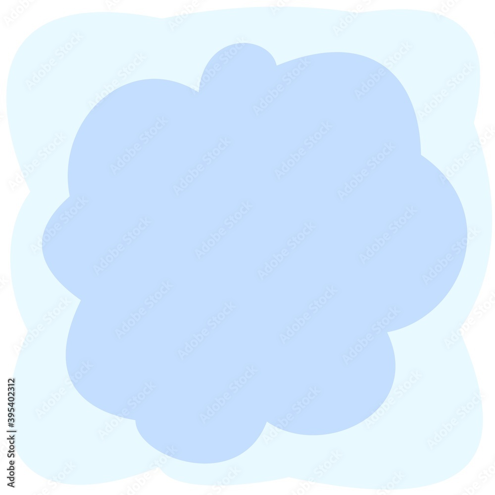Abstract background. Cartoon flat style. Soft rounded clouds. Composition with square proportions. Isolated on white background. Illustration vector Abstract background. Cartoon flat style. Soft rounded clouds. Composition with square proportions. Isolated on white background. Illustration vector