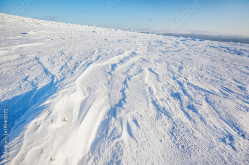 Snow on Manpupuner plateau, Komi Republic, Russia