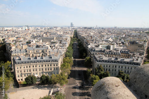 An aerial view of Paris