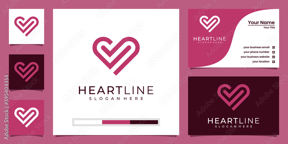 Heart symbol icon template elements. health care logotype concept. dating logo icon.
