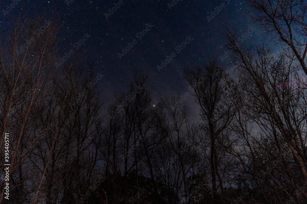 Estrellas en el cielo de la noche con nubes Estrellas en el cielo de la noche con nubes
