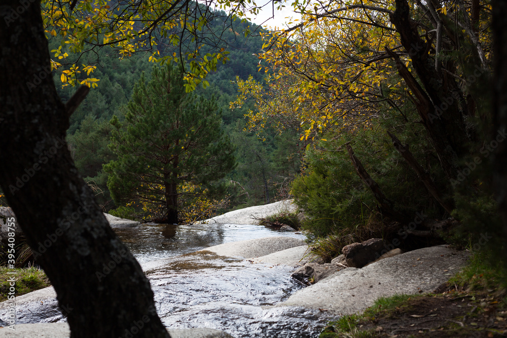 A mountain valley during autumn beautiful landscape A mountain valley during autumn beautiful landscape