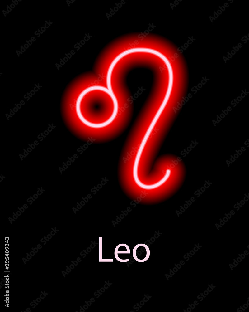 Red neon zodiac sign Leo with caption. Predictions, astrology, horoscope.
Red neon zodiac sign Leo with caption. Predictions, astrology, horoscope.