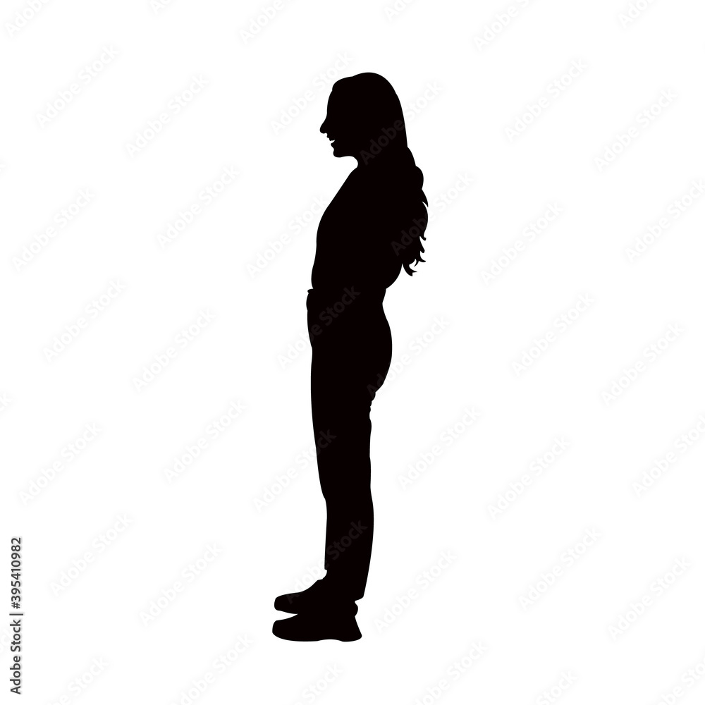 a woman body silhouette vector