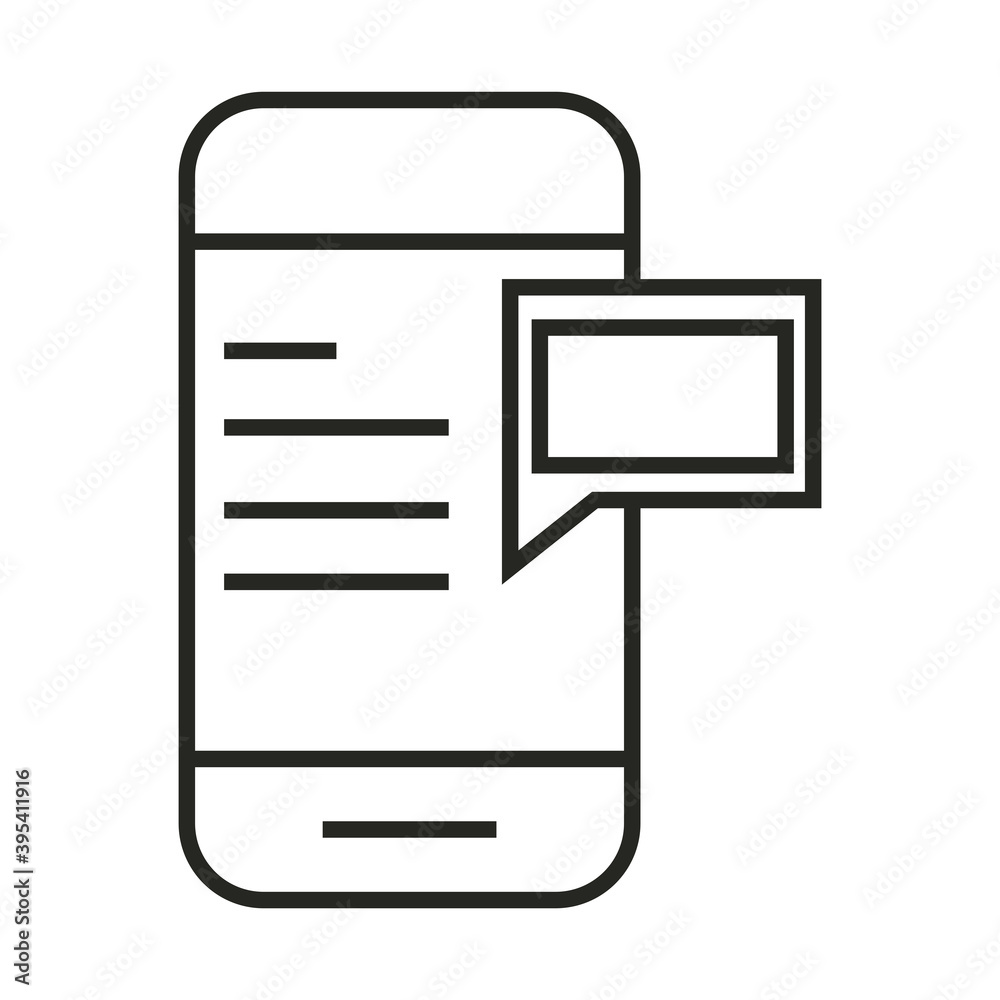 digital marketing smartphone online message line icon digital marketing smartphone online message line icon