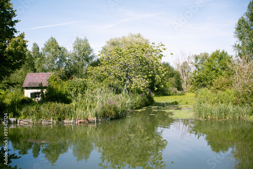 Les marais, jardins potager bio au coeur de la ville de Bourges en France