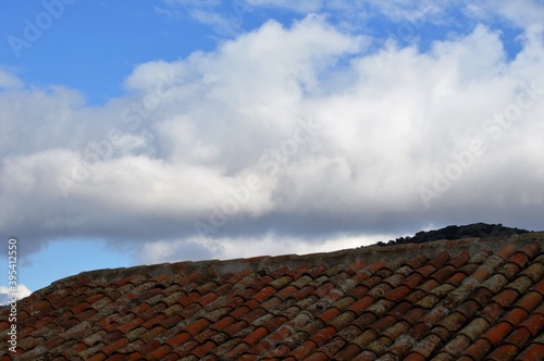 Sky and roof tile