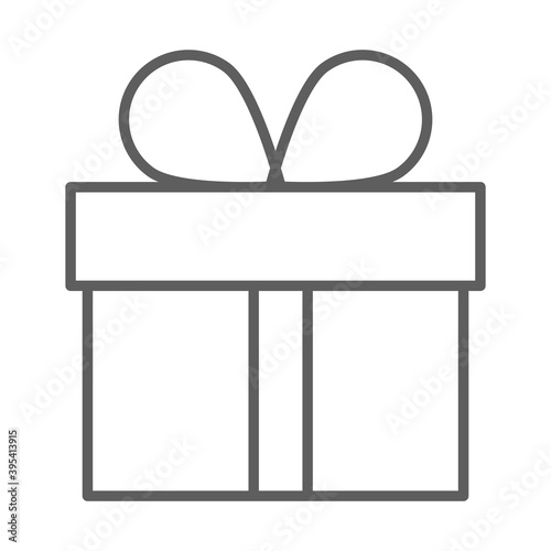 gift box celebration party thin line style icon