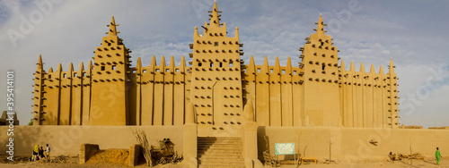 Front view of the Djenne mud mosque in Mali photo