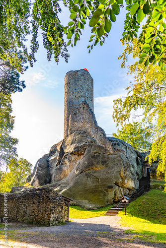 Medieval castle tower photo