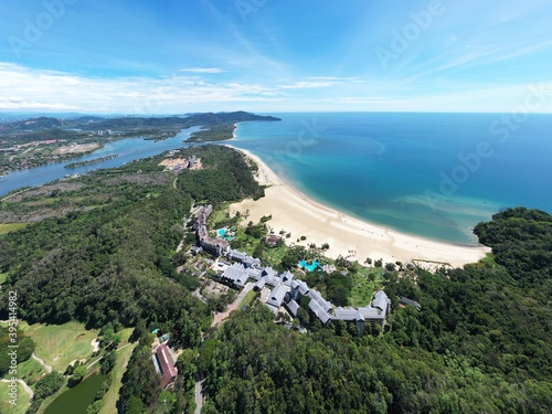 Aerial view Shangri La Rasa Ria Resort, the best place for vacation around Kota Kinabalu city centre