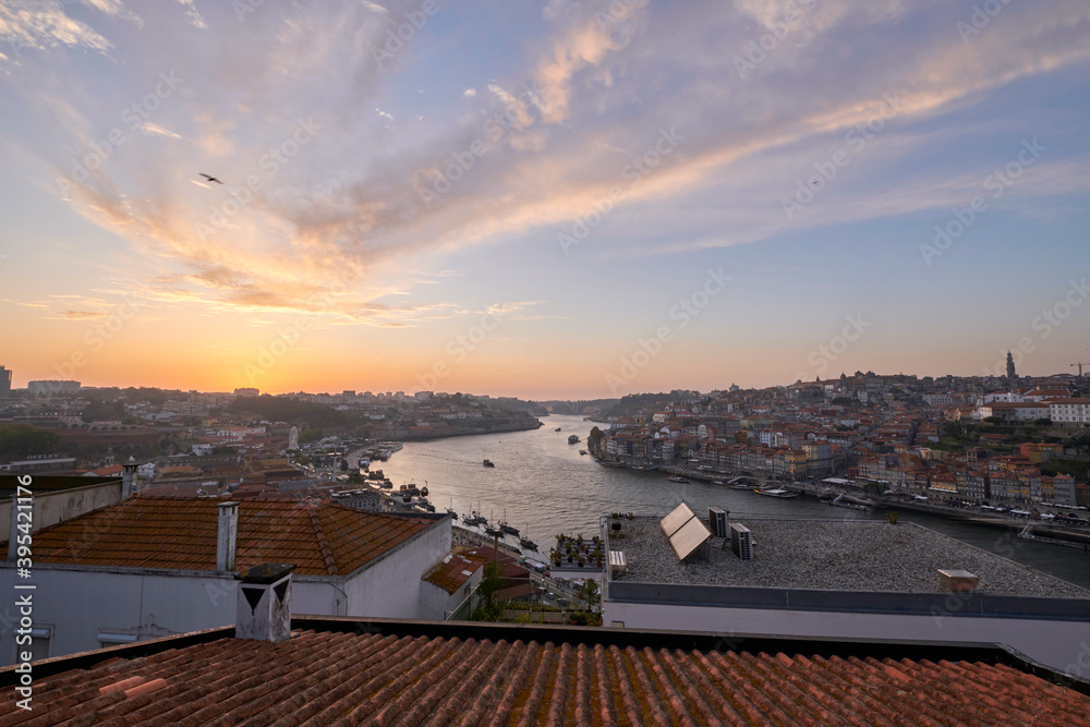 View Over the Roofs of Porto During Dusk