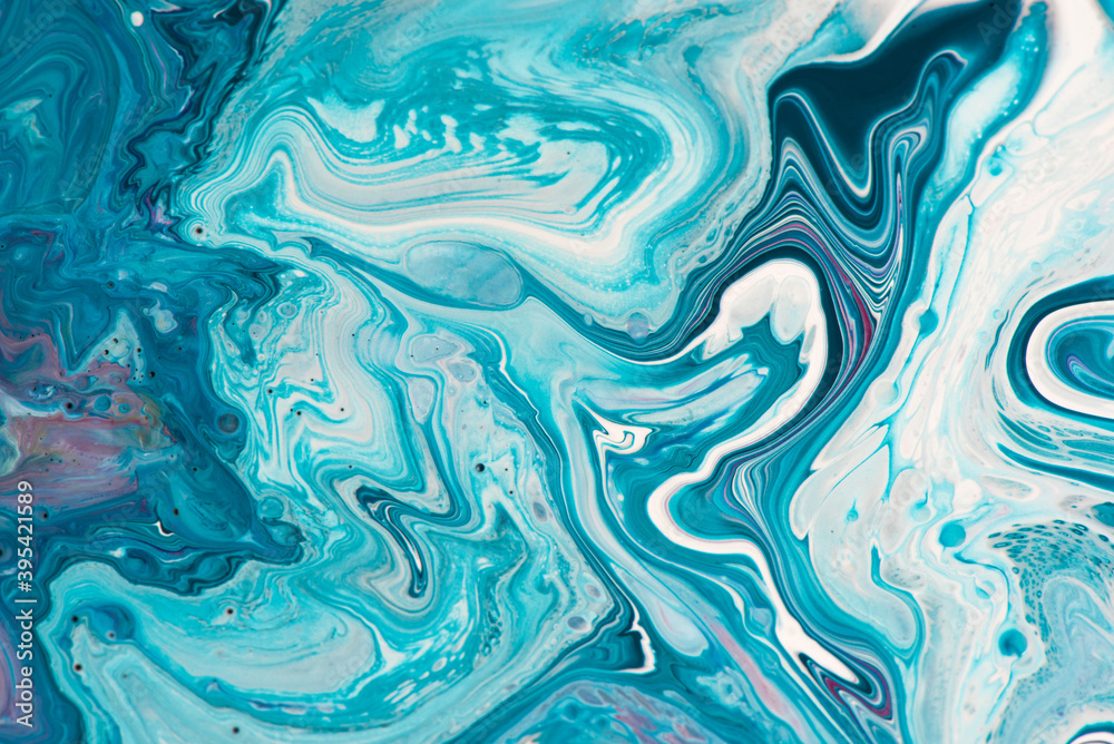 Fototapeta premium Liquido abstracto acrílico pouring 003