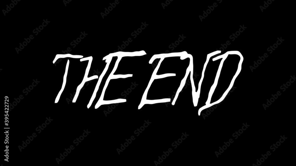 The end text hand drawn animation The end text hand drawn animation