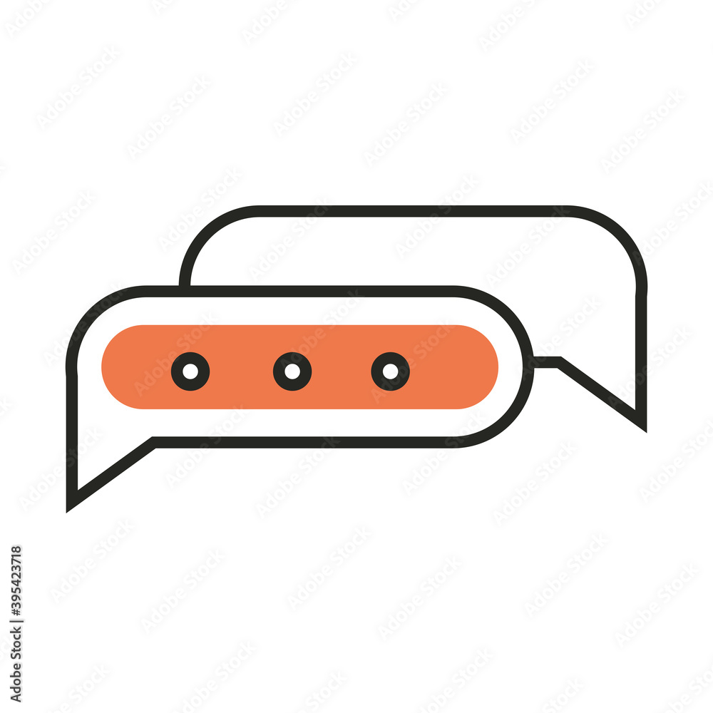 digital marketing speech bubble talk line and fill digital marketing speech bubble talk line and fill