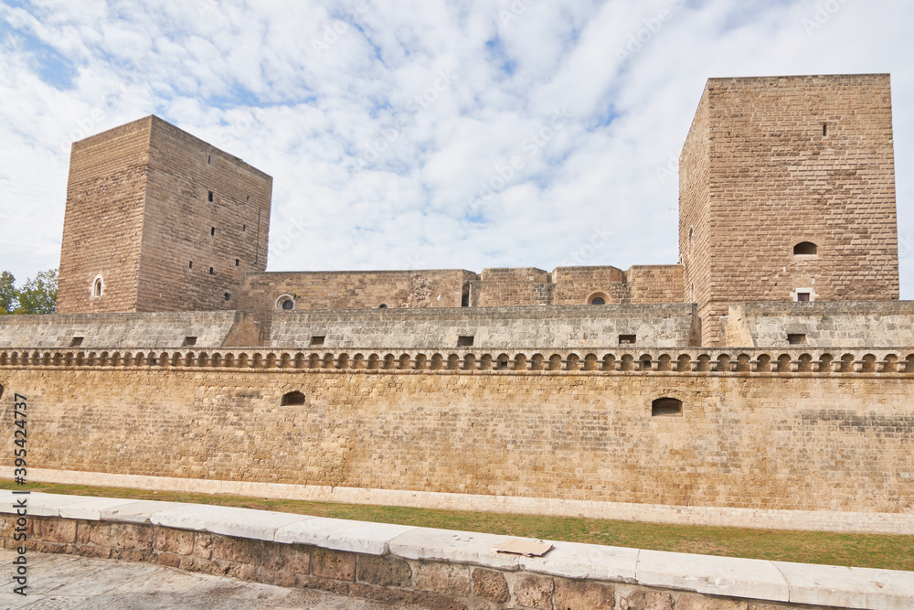 View At The Swabian Castle Also Known As Castello Svevo Built in 1132 And Located in Bari Apulia Italy