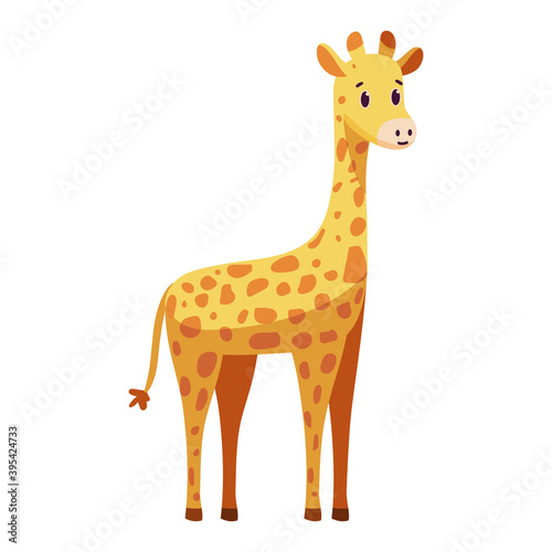 Isolated cartoon of a giraffe - Vector illustration