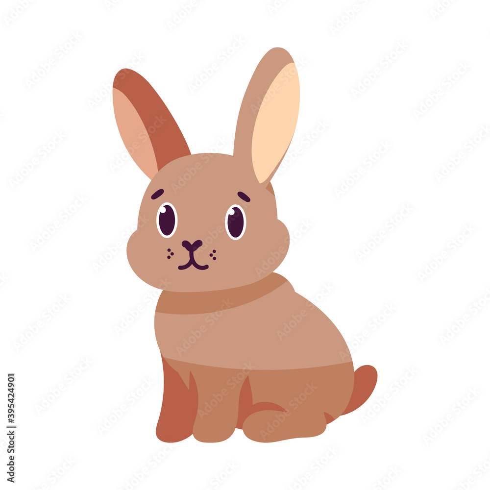Isolated cartoon of a bunny - Vector illustration Isolated cartoon of a bunny - Vector illustration