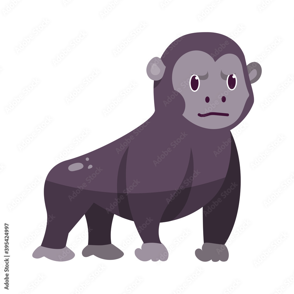 Isolated cartoon of a gorilla - Vector illustration