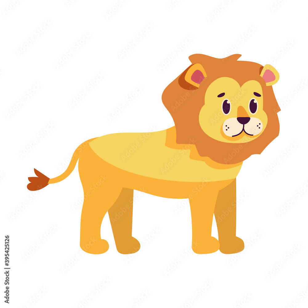 Isolated cartoon of a lion - Vector illustration Isolated cartoon of a lion - Vector illustration