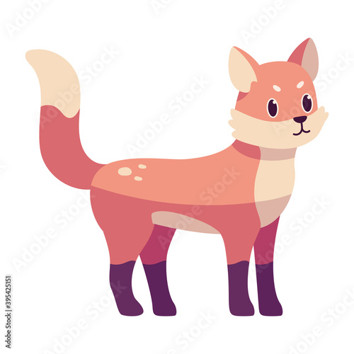 Isolated cartoon of a fox - Vector illustration