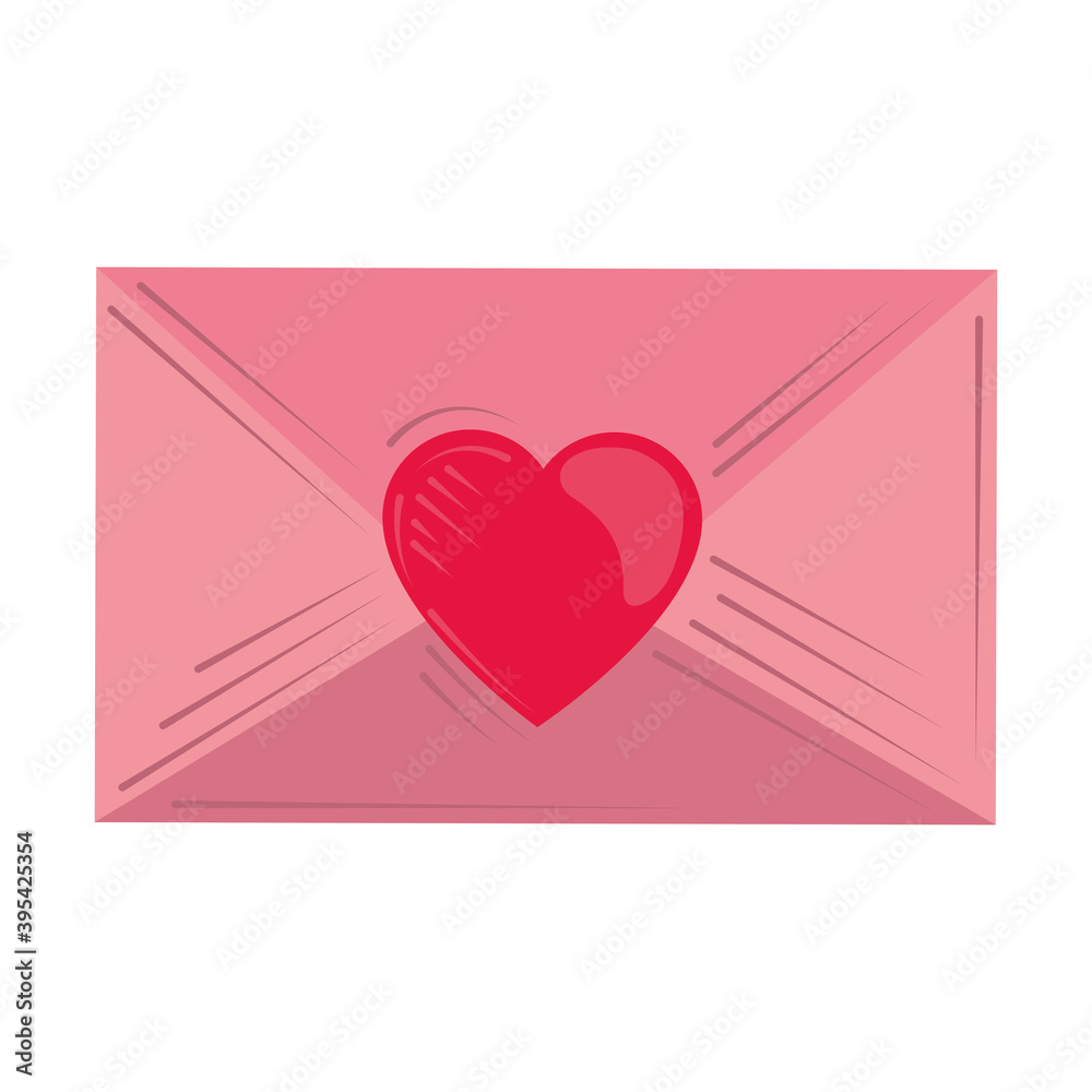 valentines day, envelope message heart romantic design