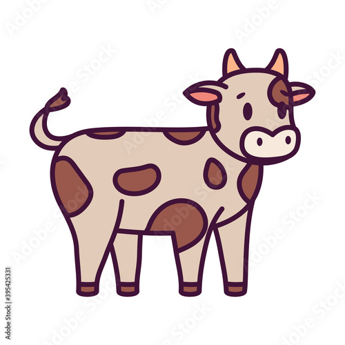 Isolated cartoon of a cow - Vector illustration