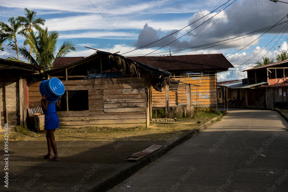 Village along Atrato river, Colombia