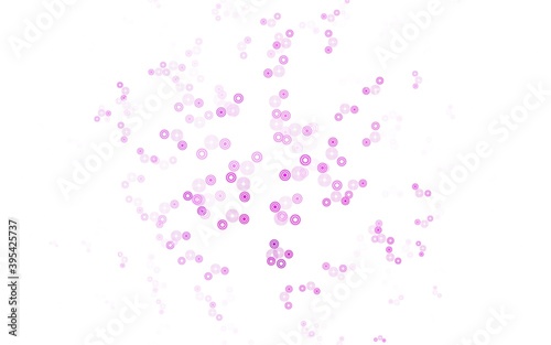 Light Purple, Pink vector background with bubbles.