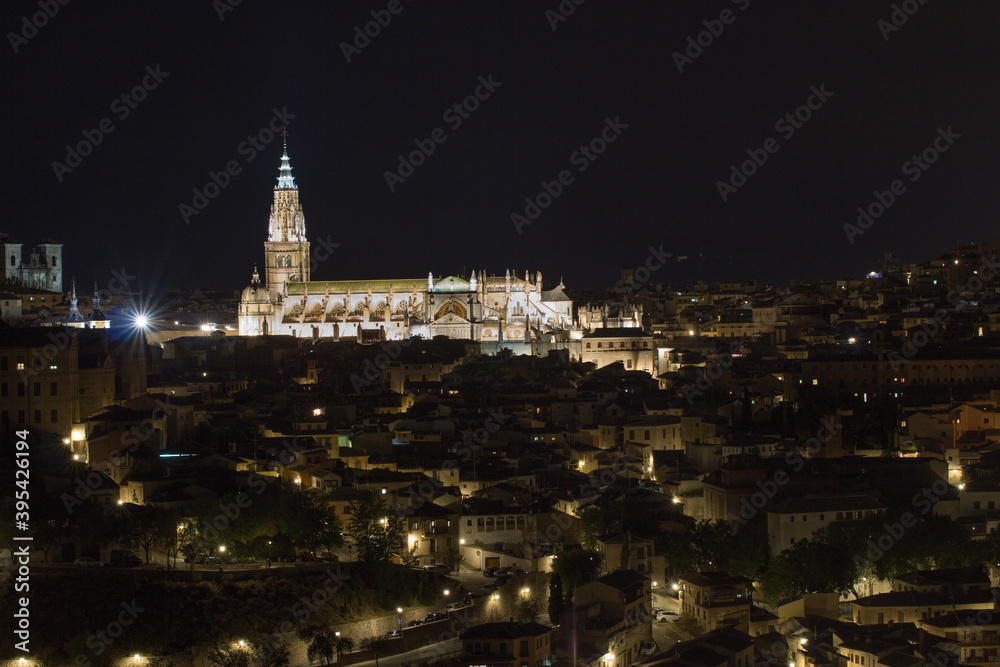 Spanish old town by night