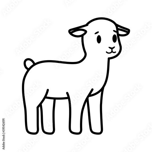 Isolated cartoon of a sheep - Vector illustration