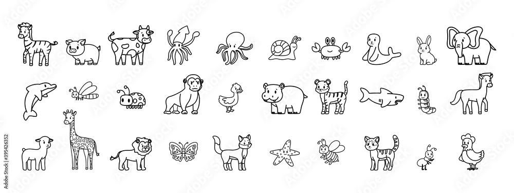 Set of animals image - Vector illustration design Set of animals image - Vector illustration design