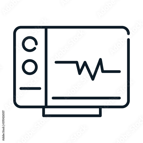 health medical monitoring heartbeat line icon