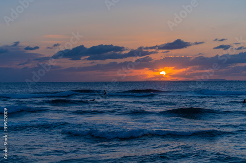 sunset surf