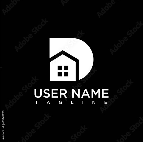 D  home logo design vector image , d home logo icon , letter d home logo vector image , home letter d logo vector image , logo d home 