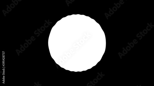 Rippling Ripple Around Edge of Circle Mask Circular Rough Rolling Edges