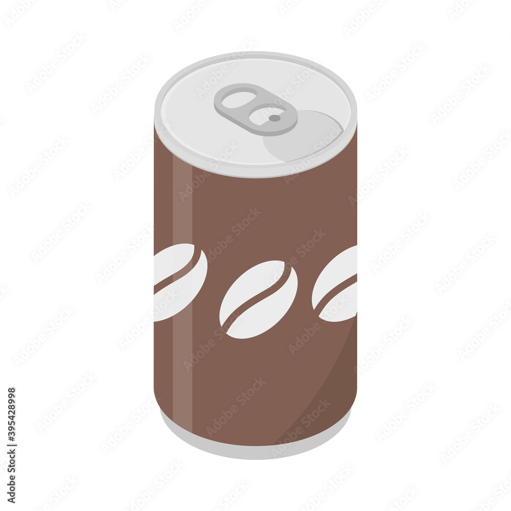 coffee can cold beverage isometric icon design coffee can cold beverage isometric icon design