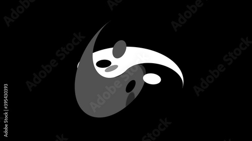 Twisting Intertwined Paired Yin Yang 3d Spinner