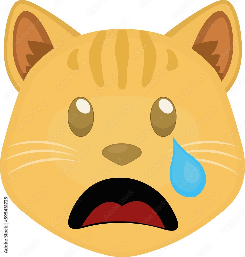 Vector illustration of a sad cat's face emoticon
Vector illustration of a sad cat's face emoticon