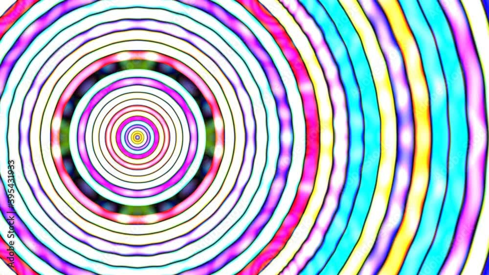 Rings of Strong Bold Colors Flowing Outwards Rings of Strong Bold Colors Flowing Outwards