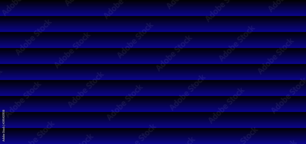 Royal blue and black tiered Venetian, mini blinds, space for text, background, wallpaper graphic