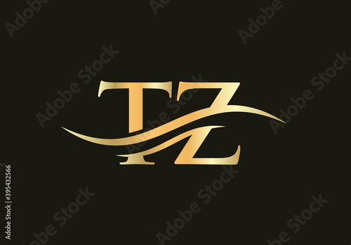 TZ Modern creative unique elegant minimal. TZ initial based letter icon logo. TZ logo design photo