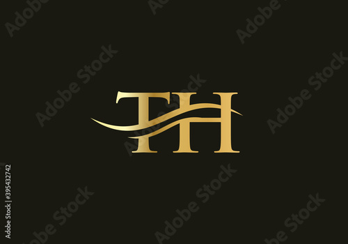 TH initial based letter icon logo. TH logo design. TH Modern creative unique elegant minimal. 